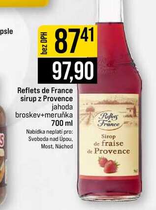 Reflets de France sirup z Provence jahoda broskev+meruňka 700 ml 