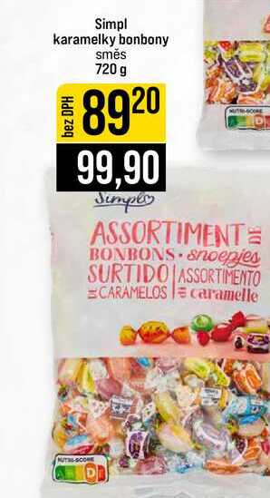 Simpl karamelky bonbony směs 720 g