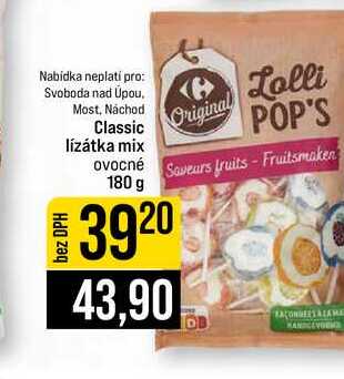 Classic lízátka mix ovocné 180 g