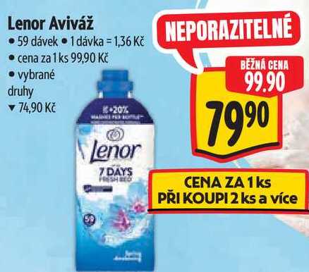 Lenor Aviváž, 59 dávek 