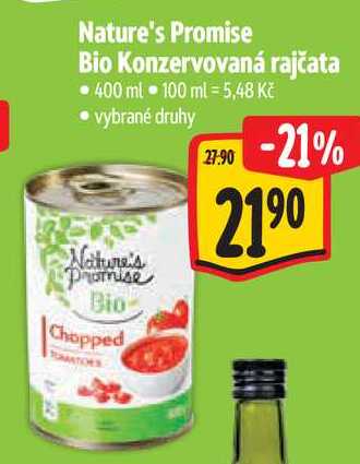 Nature's Promise Bio Konzervovaná rajčata, 400 ml