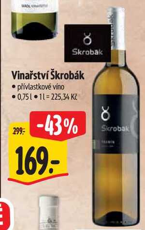 Vinařství Škrobák, 0,75 l
