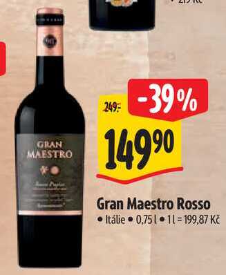 Gran Maestro Rosso, 0,75 l