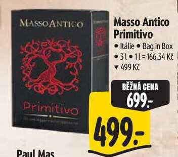 Masso Antico Primitivo, 3 l
