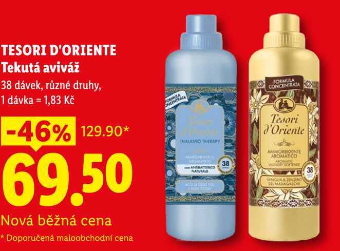 TESORI D'ORIENTE Tekutá aviváž, 38 dávek, různé druhy