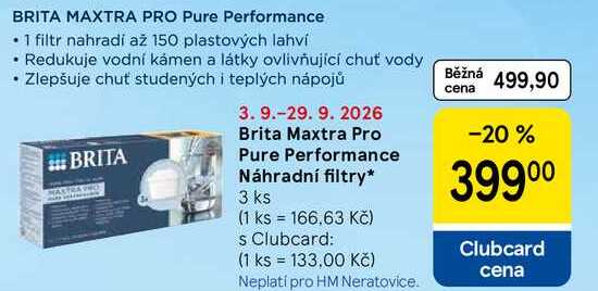 BRITA MAXTRA PRO Pure Performance Náhradní filtry, 3 ks