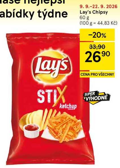 Lay's Chipsy, 60 g