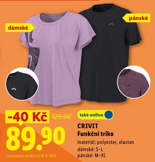 CRIVIT Funkční triko