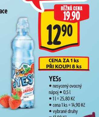 YESS nesycený ovocný nápoj 0,51