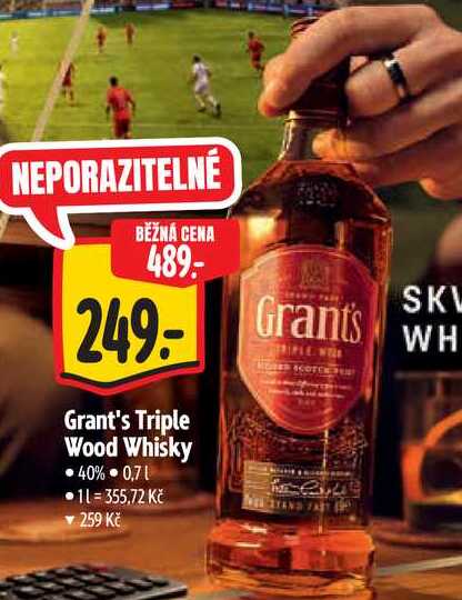 Grant's Triple Wood Whisky 40% 0,7 l