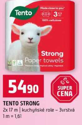 TENTO STRONG 2x 17 m kuchyňské role 3vrstvá