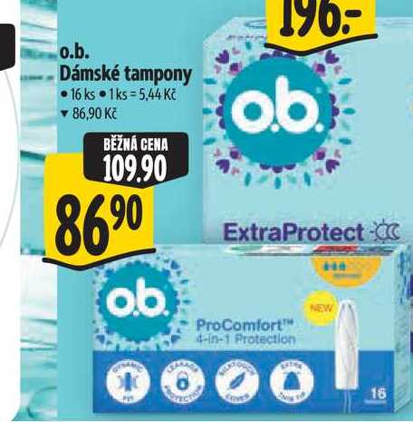 o.b. Dámské tampony 16 ks