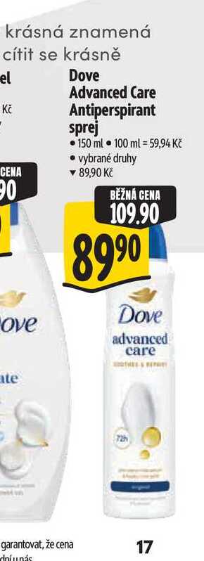 Dove Advanced Care Antiperspirant sprej 150 ml