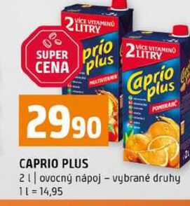 Caprio plus 2l ovocný nápoj vybrané druhy