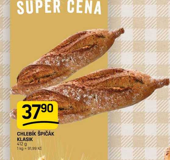 CHLEBÍK ŠPIČÁK KLASIK 412 g