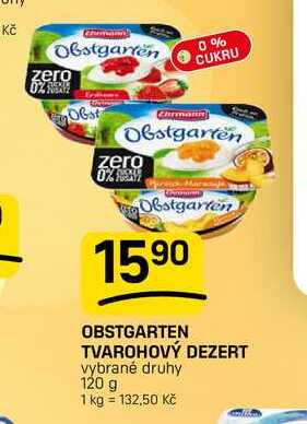 OBSTGARTEN TVAROHOVÝ DEZERT vybrané druhy 120 g 
