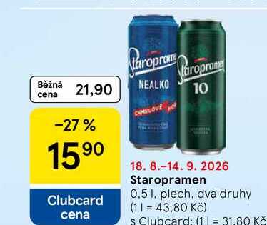 Staropramen, 0.5 l, plech