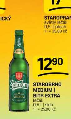STAROBRNO MEDIUM MEDIUM BITR EXTRA ležák 0,5l