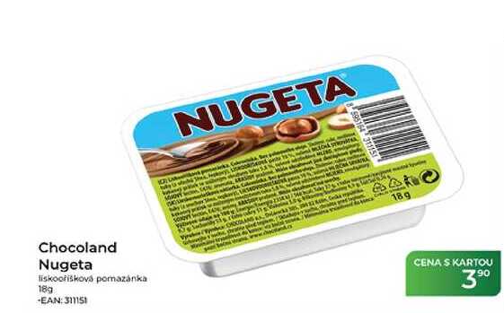 Chocoland Nugeta lískooříšková pomazánka 18g