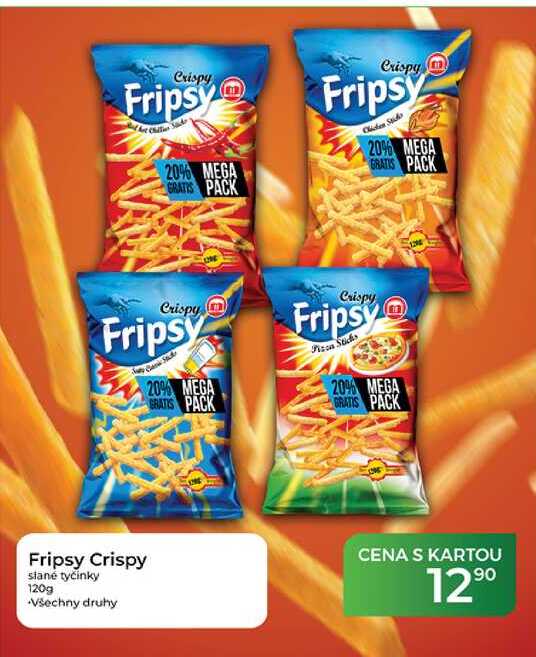 Fripsy Crispy slané tyčinky 120g