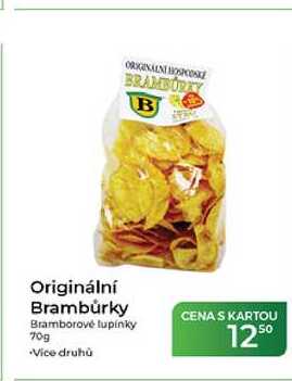 Originální Brambůrky Bramborové lupínky 70g
