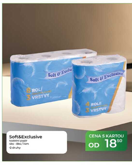 Soft&Exclusive toaletní papír 4ks - 8ks/14m