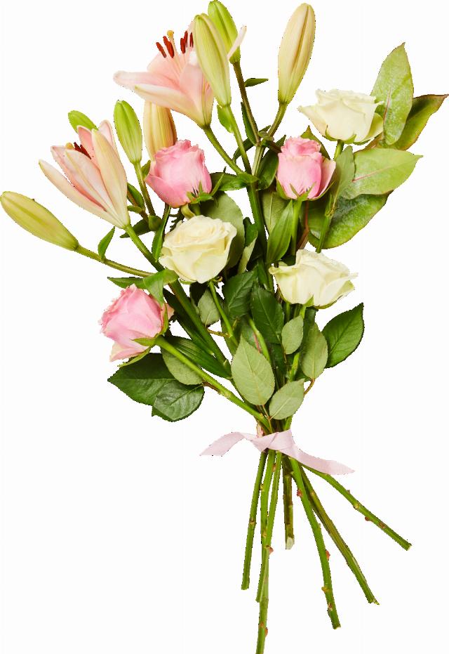 Kytice růže a lilie