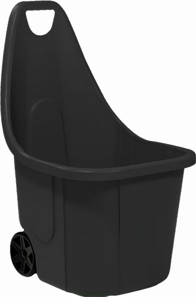 Zahradní vozík s kolečky objem: 60 l černý