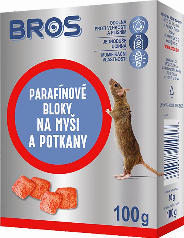 BROS Parafínové bloky na myši 100 g