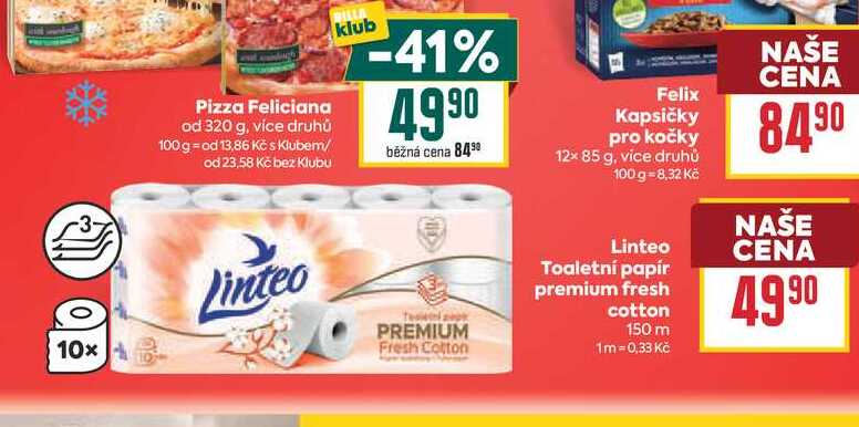 Linteo Toaletní papír premium fresh cotton 150 m