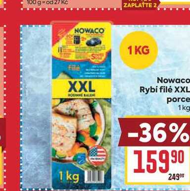 Nowaco Rybi filé XXL porce 1kg 