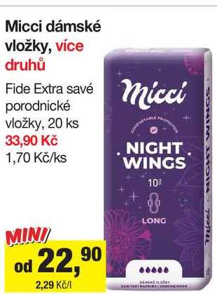 Micci dámské vložky, více druhů