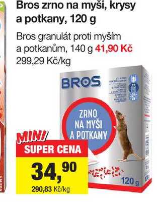 Bros zrno na myši, krysy a potkany, 120 g
