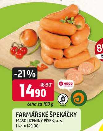 FARMÁŘSKÉ ŠPEKÁČKY 100g
