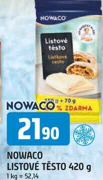 NOWACO LISTOVÉ TĚSTO 420 g