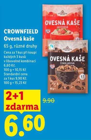 CROWNFIELD Ovesná kaše, 65 g