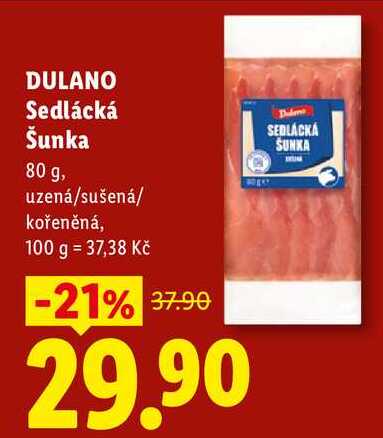 DULANO Sedlácká Šunka, 80 g