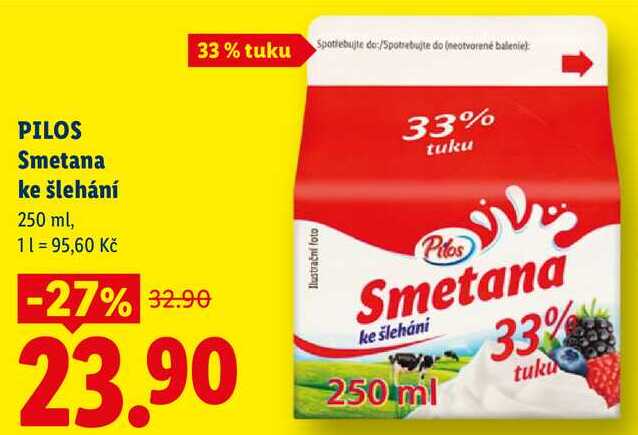 PILOS Smetana ke šlehání, 250 ml