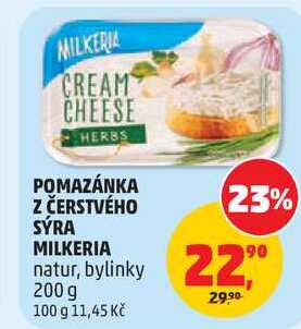 POMAZÁNKA Z ČERSTVÉHO SÝRA MILKERIA natur, 200 g