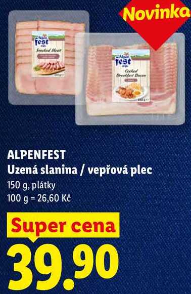 ALPENFEST Uzená slanina/vepřová plec, 150 g