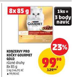 KONZERVY PRO KOČKY GOURMET GOLD různé druhy, 8x 85 g
