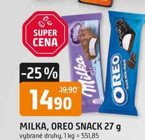 MILKA, OREO SNACK 27 g
