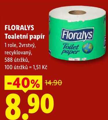 FLORALYS Toaletní papír, 1 role