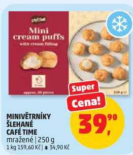 MINIVĚTRNÍKY ŠLEHANÉ CAFÉ TIME mražené, 250 g 