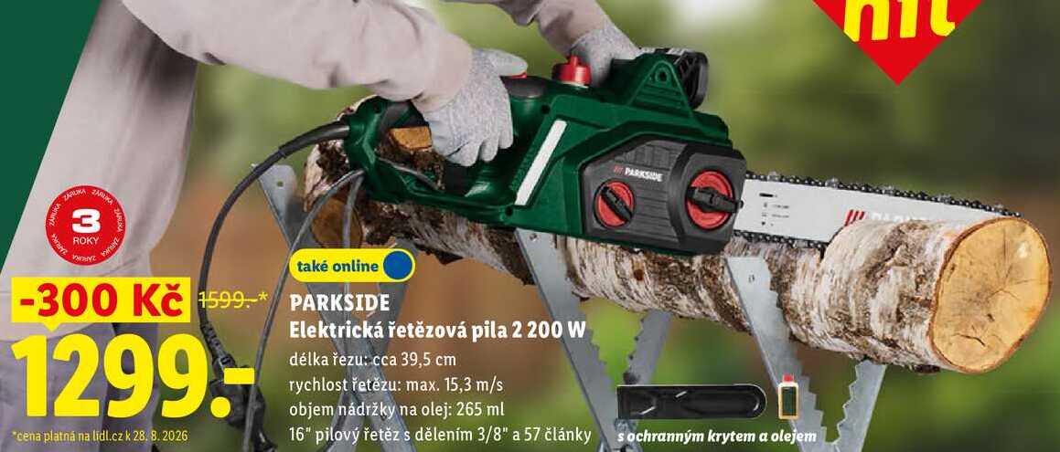 PARKSIDE Elektrická řetězová pila 2 200 W 
