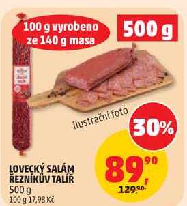 LOVECKÝ SALÁM ŘEZNÍKŮV TALÍŘ, 500 g 