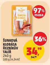 ŠUNKOVÁ KLOBÁSA ŘEZNÍKŮV TALÍŘ, 240 g 