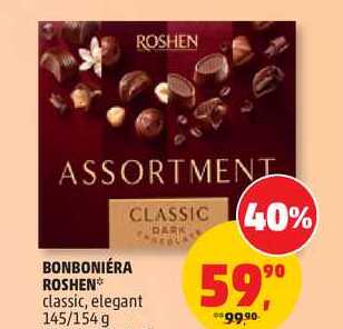 BONBONIÉRA ROSHEN classic, elegant, 145/154 g