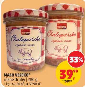 MASO VESEKO různé druhy, 280 g