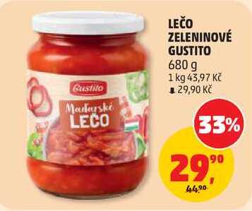 LEČO ZELENINOVÉ GUSTITO, 680 g  
